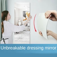 3D Mirror Wall Stickers Self-adhesive Square Soft Mirror Sticker DIY Wall Decal Sticker for Home Living Room Bathroom Decoration 2