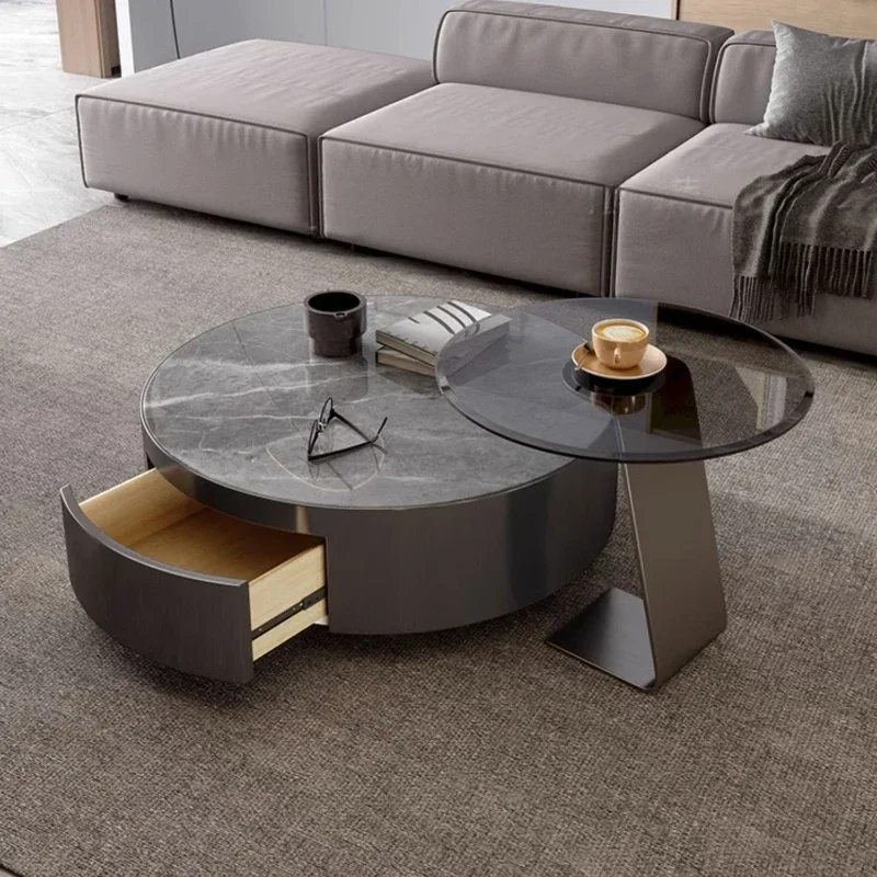 Nordic Luxury Coffee Tables Patio Round Standing Center Organizer Tables Kawaii Cute Mesa Auxiliar Salon Living Room New