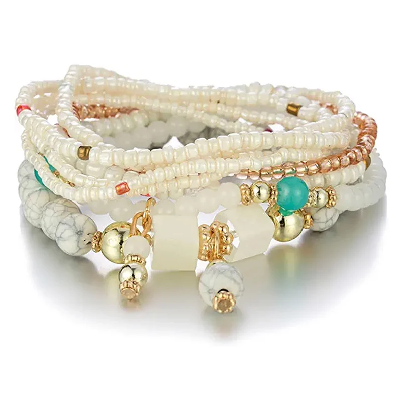 Bracciale In Pietre Preziose Naturali Amazzonite – Rondelle 4mm, Argento 925, Bohémien, Fatto A Mano, 22 Cm - 3