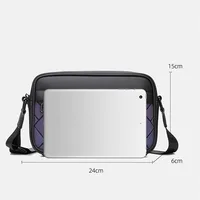2025 nouvelle mode couleur losange modèle femmes hommes bandoulière sac à bandoulière élégant marque trajet sacs à main sac de messager décontracté 6