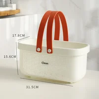 Plastic Storage Baskets with Handles, Shower Caddy Shelf Organizers Basket for Bathroom, Kitchen, Dorm Room basket Bathroom 5