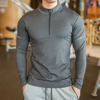 Men Long Sleeve Running Fitness Shirt Men Gym t Shirt Sport Top Football Jersey Tight Rashguard Compression Shirt Man Sportswear 1