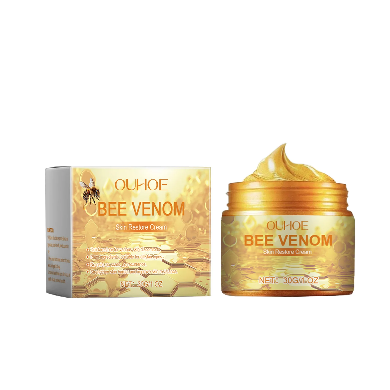 Moisturizer Body Lotion Lifting Repair Soothe Brighten Smoothing Moisturizing Lightening Relieve Dry Bee Venom Skin Care Cream 2