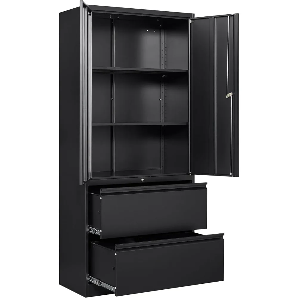 Black Metal Storage Cabinet 1