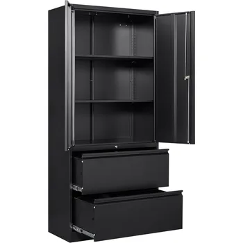 Black Metal Storage Cabinet 1