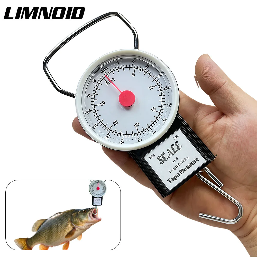 Limnoid Portable Hanging Scale with Tape Measure 35kg Capacity Lightweight Weigh