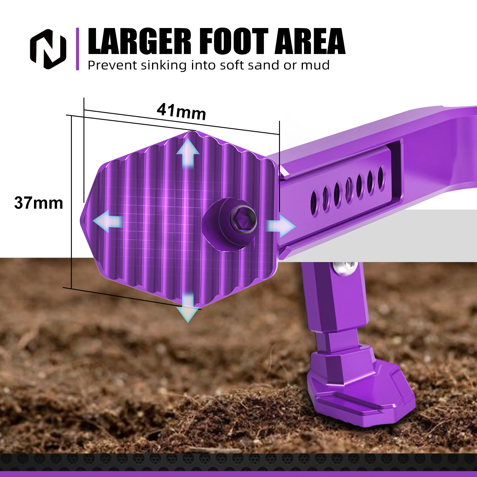 NICECNC Für Surron Light Bee X S Surron Ebike Fußrasten Peg Halterung Paket Fußstütze Pedal Unterstützung Klammer Fuß Side Kick Stand Kit – Detail 13
