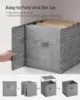 Storage Cubes,  Non-Woven Fabric Bins with Double Handles, Closet Organizers for Shelves, Foldable, for Clothes 6