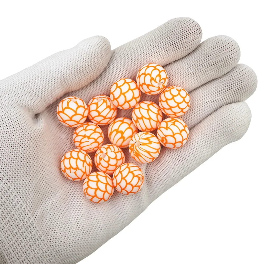Chenkai 50PCS 15mm Red Ball Print Silicone Beads Baby Round Shaped Bead Teething BPA Free DIY Sensory Chewing Toys Accessories 81 S8ec2c09ab9de4386b87f14dbc2bf380aW