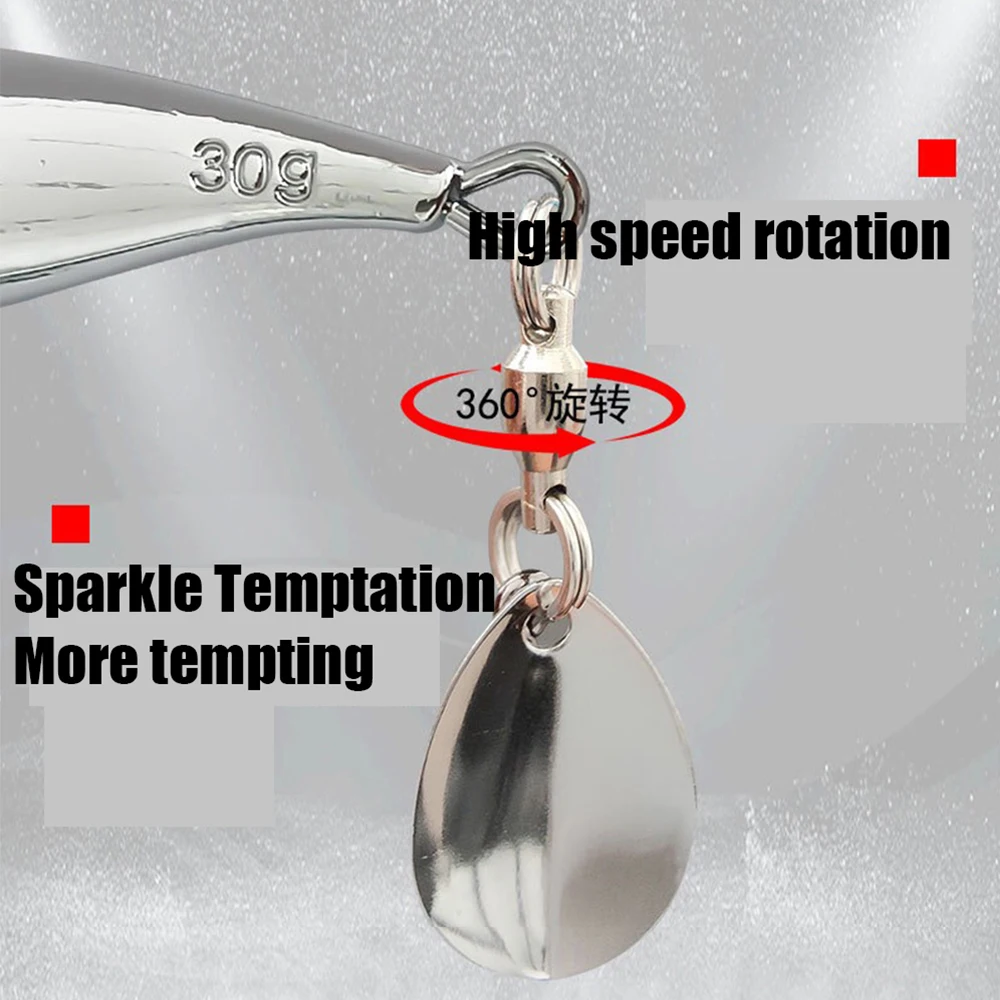 Versatile Silver Metal Fishing Lure for Saltwater and Freshwater Fishing