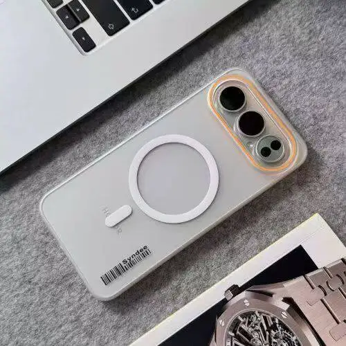 Sleek Transparent Frosted Ultra-Thin Magnetic Anti-Drop Phone Case