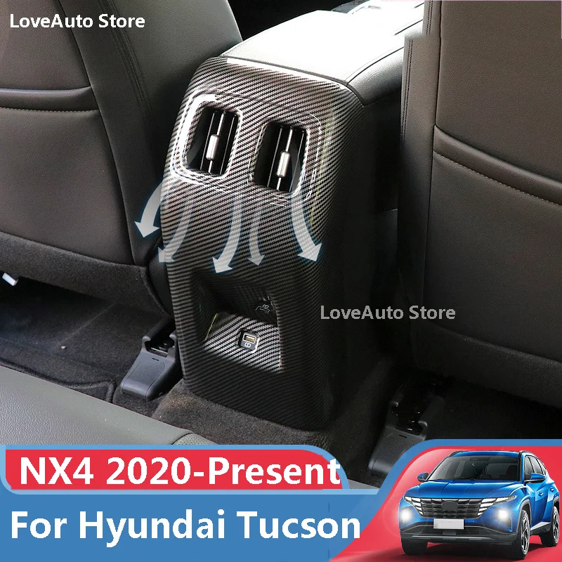 

Для Hyundai Tucson NX4 2021 2022 Автомобильная задняя выхлопная воздух декоративная рамка выпускного отверстия ABS панель кондиционирования воздуха Противоударная накладка