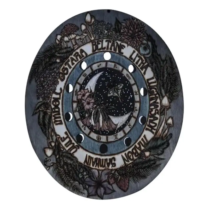 

Halloween Front Door Sign Wooden Round Welcome Sign 31cm/12.2inch Scary Wooden Plates Rustic Party Supplies For Indoor Outdoor