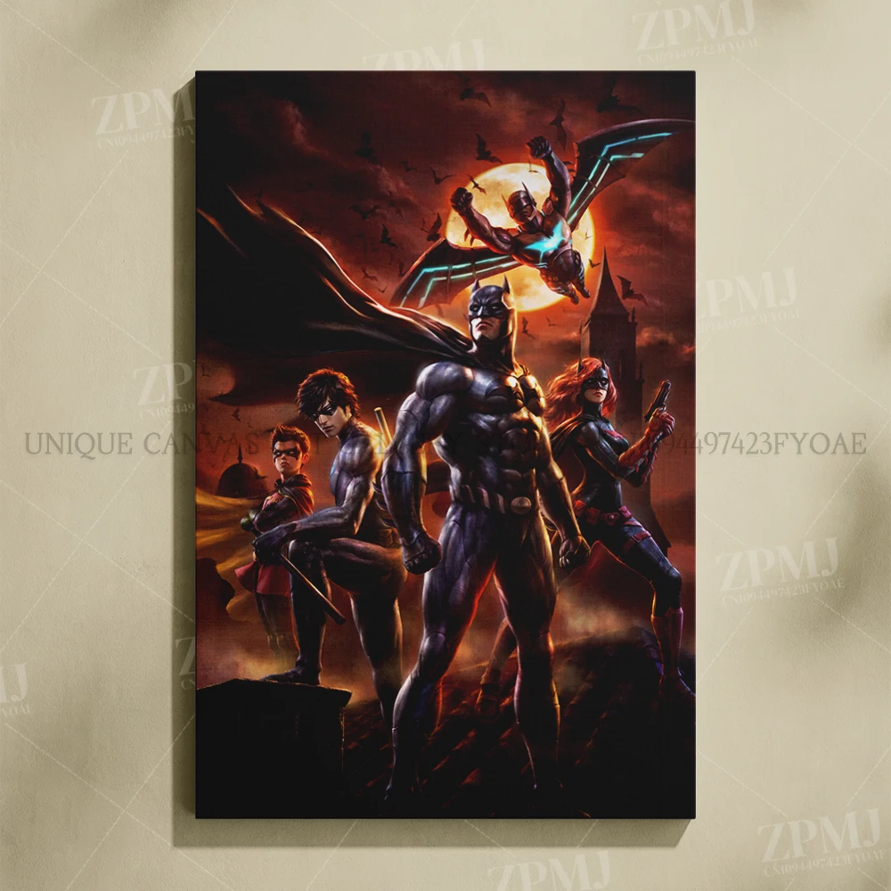 Justice League Superhero Batman Wall Art - Canvas Home Decor Poster Prints