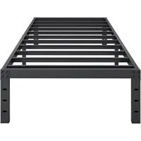 Double bed frame, 14 inch high metal platform bed frame mattress foundation, with steel bar support, noise free, easy toassemble 1