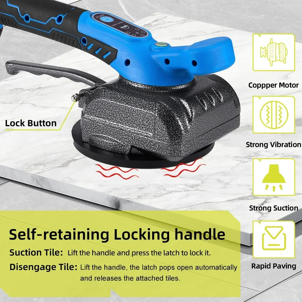 5 Speeds Tile Tiling Machine Electric Wall Floor Tiles Vibrating Leveling Adjustment Absorb Suction Cup For Makita 18V Battery 3
