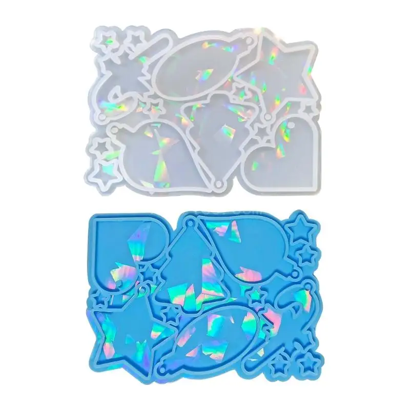 

Jewelry Casting Mold Christmas Silicone Mold Holographic Resin Mold for DIY Wind Chime Keychains Ornament Pendant
