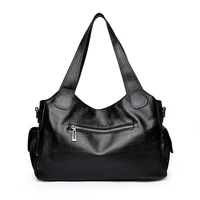 Pu shoulder bag fashionable temperament zipper opening design daily commuter handbag - Image 2