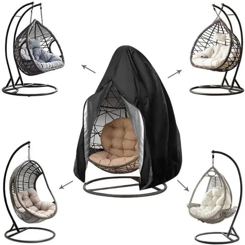 Patio Chair Cover Waterproof Dustproof Swing Chair Covers Egg Shaped Hanging Dust Cover Protector Outdoor Garden Furniture