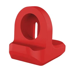 Silicone Charger Stand for Apple Watch - Desktop Dock & Holder Accessories (Red)
