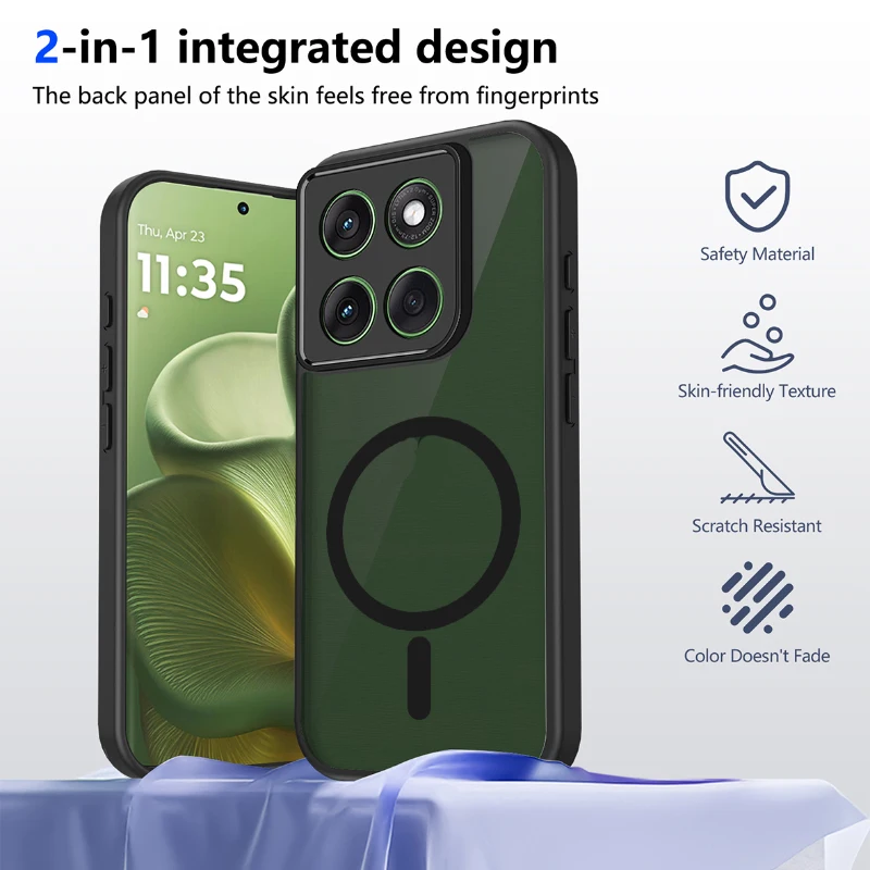 Magsafe Magnetic Soft Border Translucent Phone Case