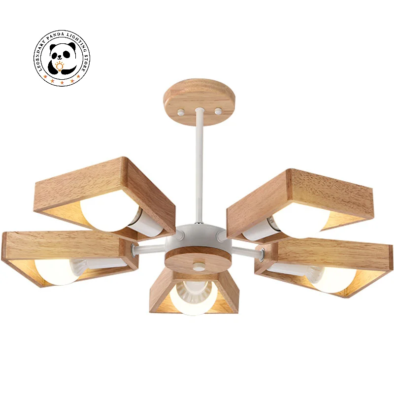 

Nordic Bedroom Chandelier LED Wooden Hanging Ceiling Pendant Lights Fixture Cafe Kitchen Danish Home Decor Indoor Hanging Lamps