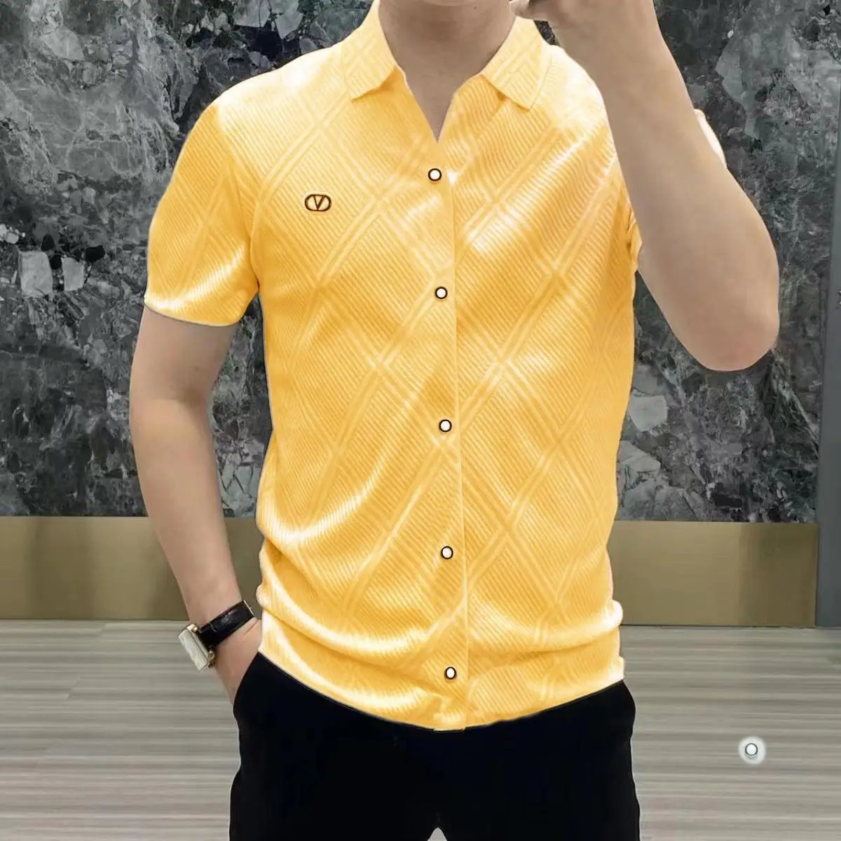 Summer New Smart Casual Men Clothing Shirts Lapel Fashion Social Business Korean Streetwear Slim Daily Solid Short Sleeve Tops фильтр kenko 43s smart c pl slim