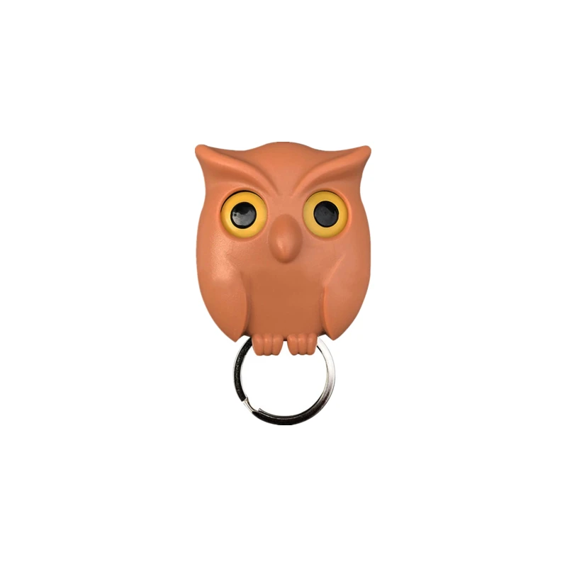 Description Picture 5 of itemCreative Owl Night Wall Magnetic Key Holder Magnets Hold Keychain Key Hanger Hook Hanging Key Will Open Eyes Home Decoration