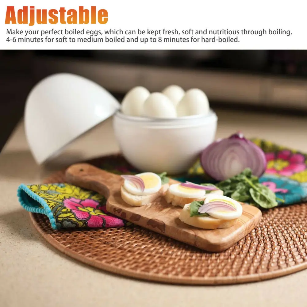 1 abs 4 Cell Egg Boiler Egg Shape Adjustable Anti-scald Microwave Safe Egg Pod Kitchen Cooking Tools Wholesale