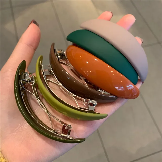 43094-96acfa.jpg Matte Korean Geometric Hair Clips Elegant Women Semicircle Barrettes Hairpins Ponytail Holder Hairgrips Fashion Hair Accessories