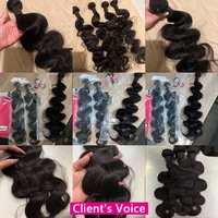 12A Tissage Cheveux Humains Avec Fermeture 3/4 Tissages avec 2x6 Fermeture à Lacets Cheveux Vierges Extensions Cheveux Bruts Tissage Bouclé Longueur Réelle Tissage Livraison 3 Jours 4