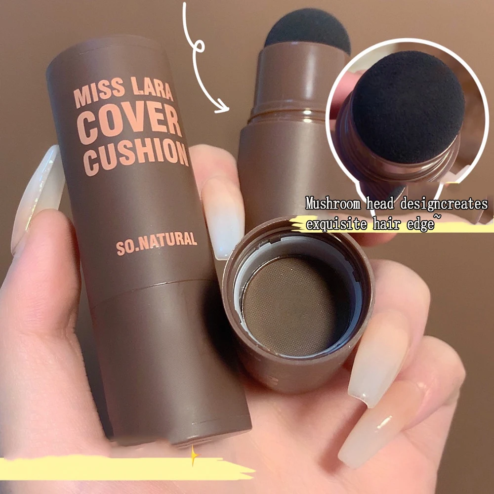 Sombra de línea de pelo en polvo, sombra de borde de pelo a prueba de agua, polvo de cejas, cobertura de color negro y marrón, herramientas de peinado rápido - Productos para el cabello