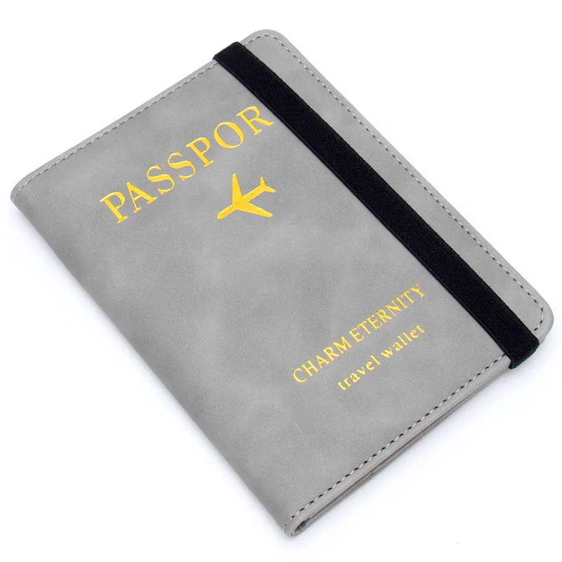 Personalized Passport Holder with Name and Charm