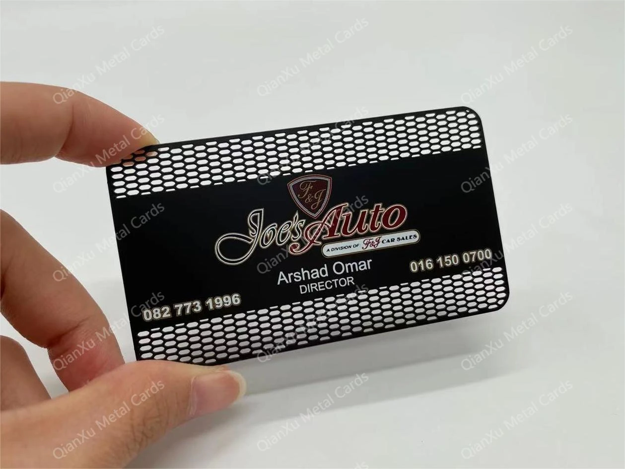 Customized Hollow Out Matt Black Metal Business Cards Laser Engraved -  Business Cards - AliExpress