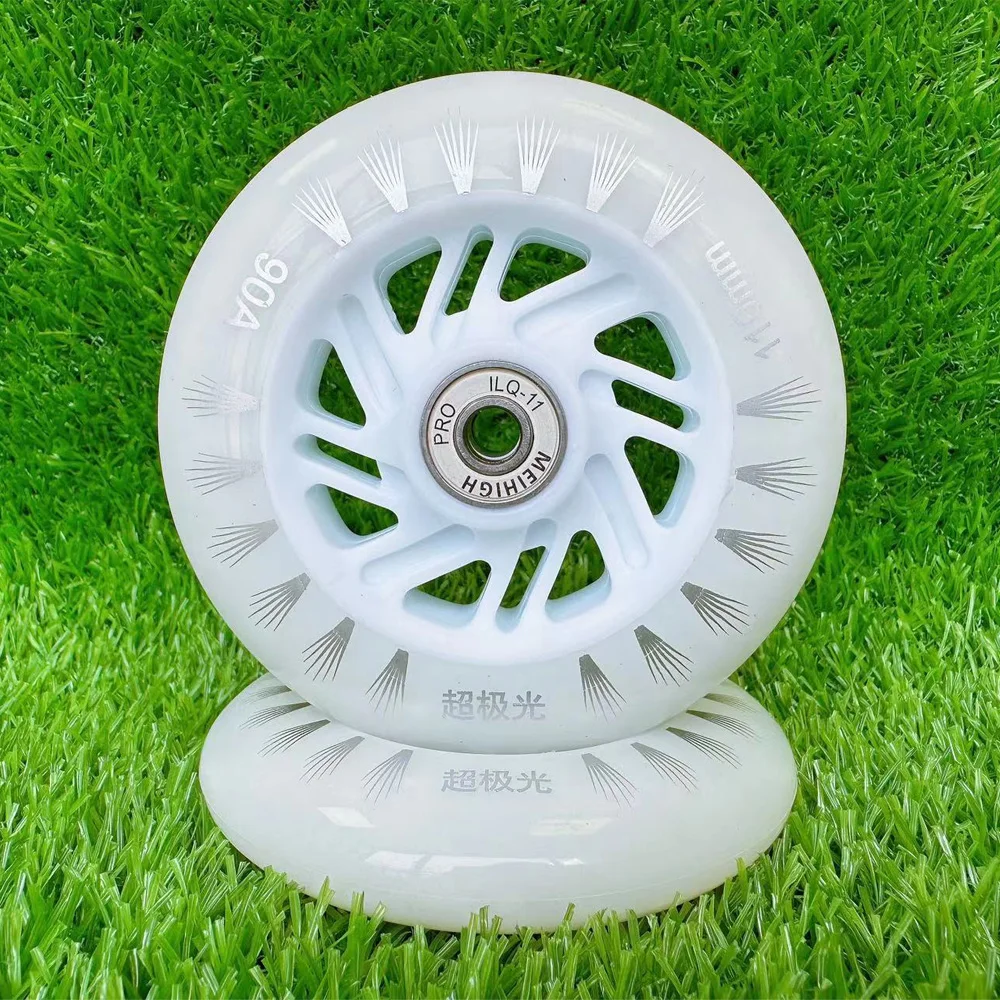 Roues de patins à roues alignées universelles LED 90A – Roues lumineuses à grande vitesse avec roulements 90/10/110/125MM AMB329