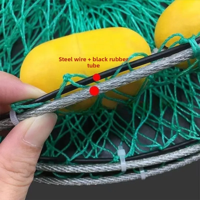 Large Fi Fiing Net Bag Water-floating Sea Fiing Baskets Weaved Nylon Me Portable Fiing Gear for Cam And Travel