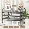 Thickened Foldable File Rack Metal File Frame Office Desktop Multi-Layer File Folder Storage Box Office Supplies Complete File 2