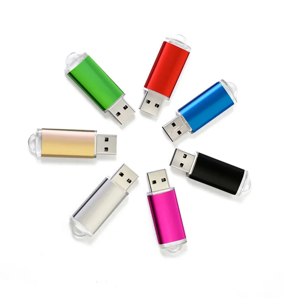 50개/세트 USB 플래시 드라이브 4GB 2GB 1GB 펜드라이브 메모리 스틱 128MB 512MB 32GB 16GB 8GB 도매 금속 디스크 USB 무료 맞춤 로고