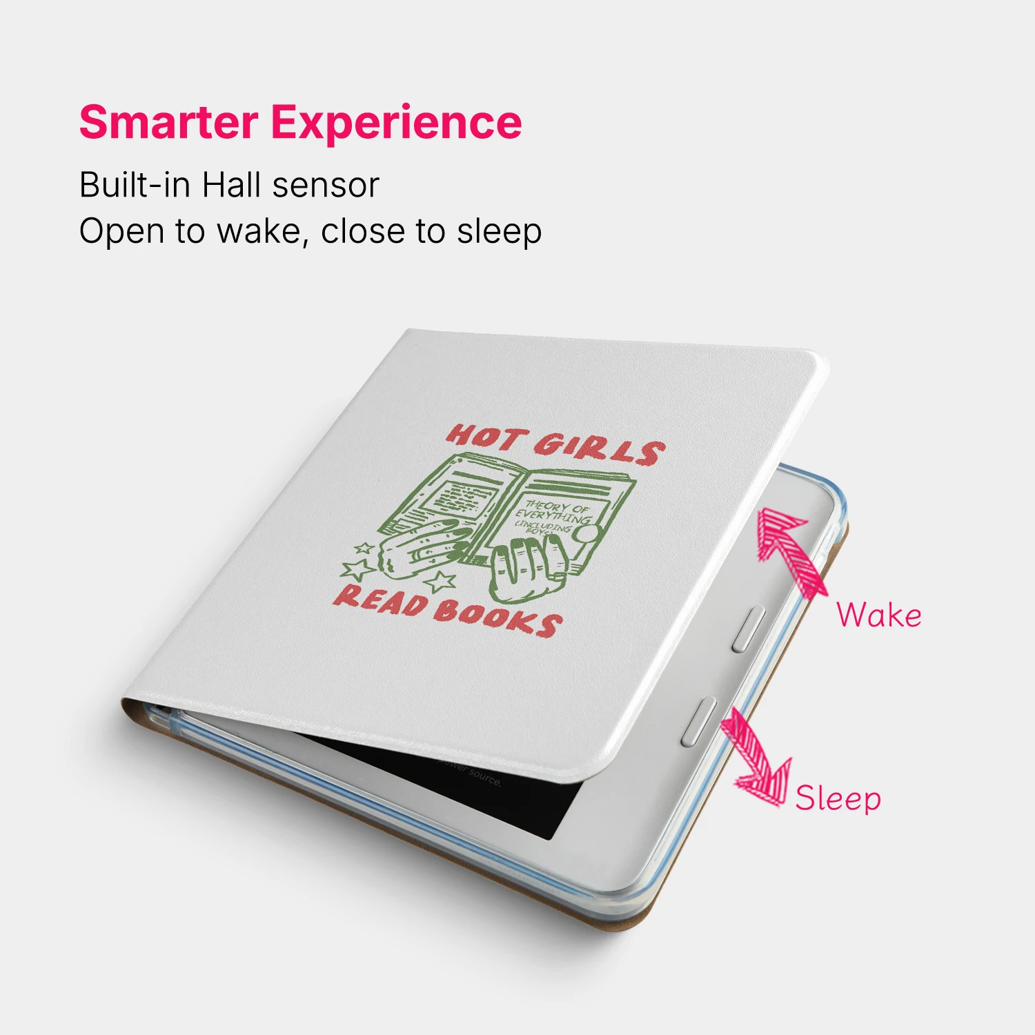 Murmole Detachable Magnetic Case with Clear Acrylic Back & Sleep Quotes