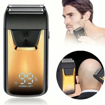 Hair Shaver Double Blades Shaver Electric Shaver Razor For Men Close Bald Head Barber Shaver Trimmer Cordless 1