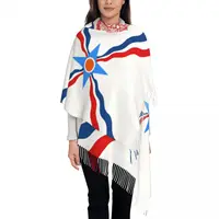 Personalized Printed Assyrian Suryoyo Flag Scarf Women Men Winter Fall Warm Scarves Syriac Aram Shawls Wraps 1