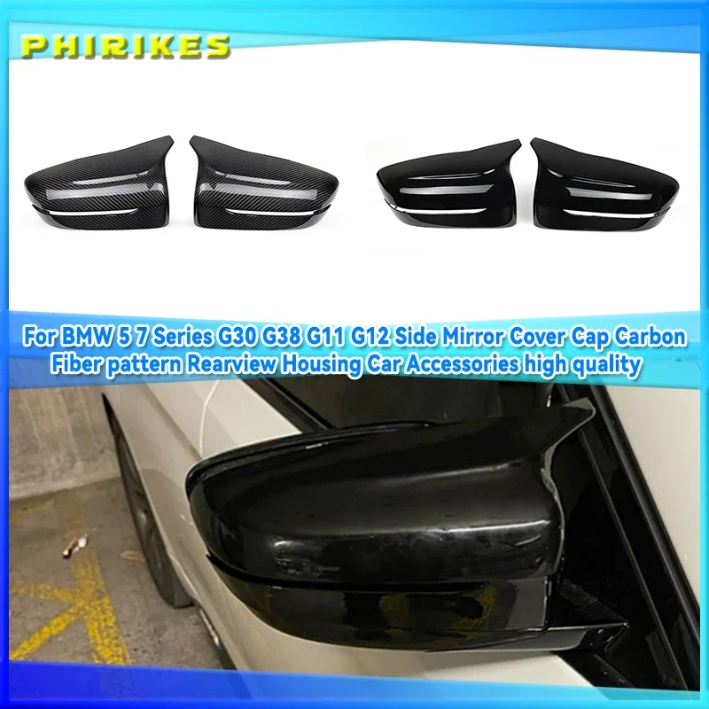 

Для BMW 5 7 серии G30 G38 G11 G12 Автомобильная крышка для бокового зеркала заднего вида черное углеродное волокно узор автомобильные аксессуары 2017 2018 2016