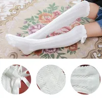 Baby Girls Knee High Socks Long Kids Soft Cotton Ruffle Lace Socks  Children School Uniform Socks Mid-calf Socks Leg Warmers 2