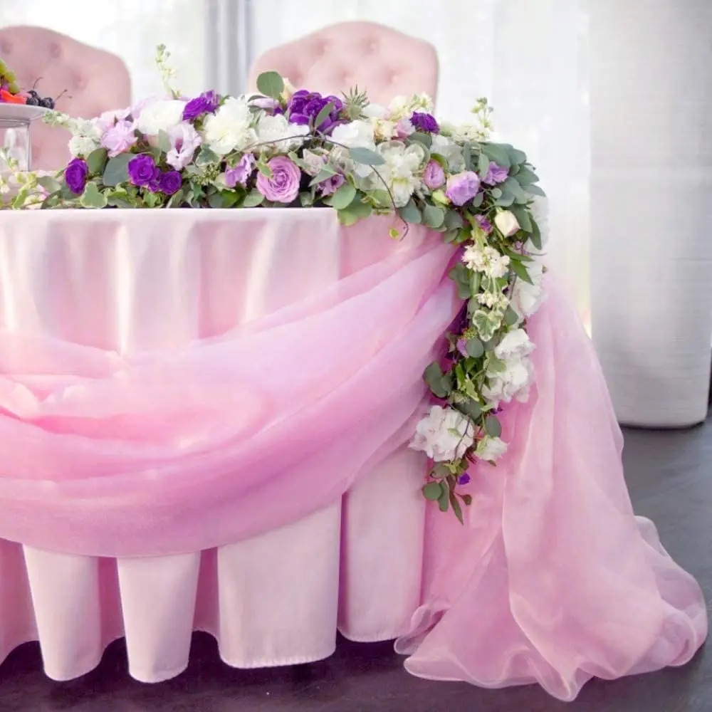 Wedding Arch Drape Organza Sheer Fabric Draping Curtain Birthday Party Backdrop Chair Sashes Swag Decoration 5m birthday backdrop party backdrop curtain party decoration party supplies