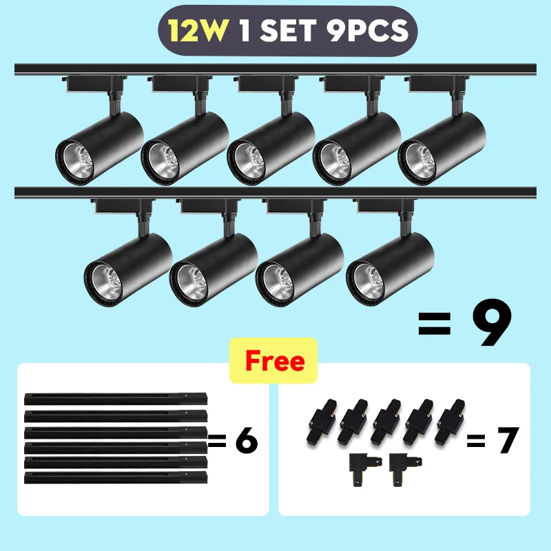 LED-Schienen licht Spot LED Cob Schienen beleuchtung Wand leuchte Schiene 220V Scheinwerfer LED 20W 30W 40W Scheinwerfer Bekleidungs geschäft Shop nach Hause