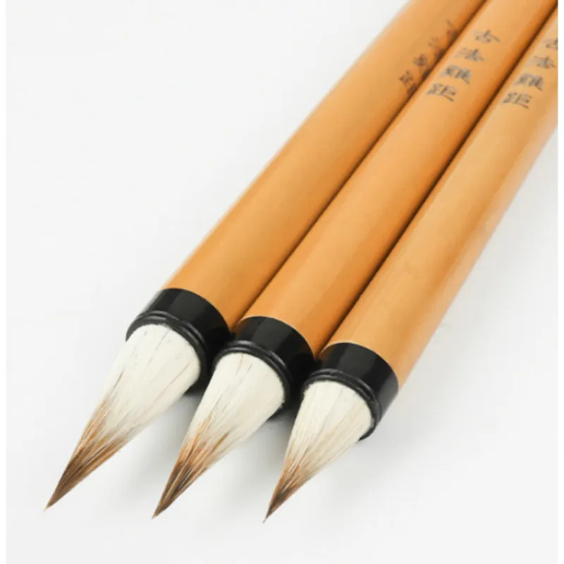 書道-グラフィックカード付きの小さなエンゲージメントブラシセット風景画ブラシの書き込みフックニンニクのペン