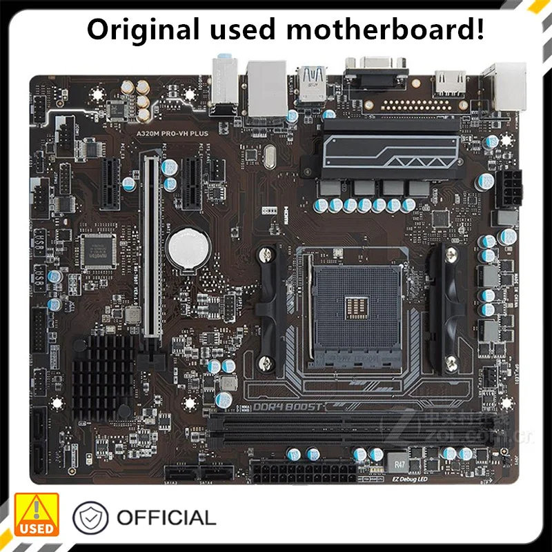 

Материнская плата для A320 A320M PRO-VH PLUS, разъем AM4 для AMD A320 DDR4 USB3.0 SATA3, оригинальная десктопная материнская плата, б/у материнская плата