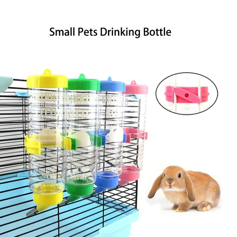 80/125/250ml Hamster Small Pets Water Drinking Bottle Plastic Pet Dispenser Feeder Cage Hangable Bottle hamster water feeder small animal water bottle pet drinking bottle