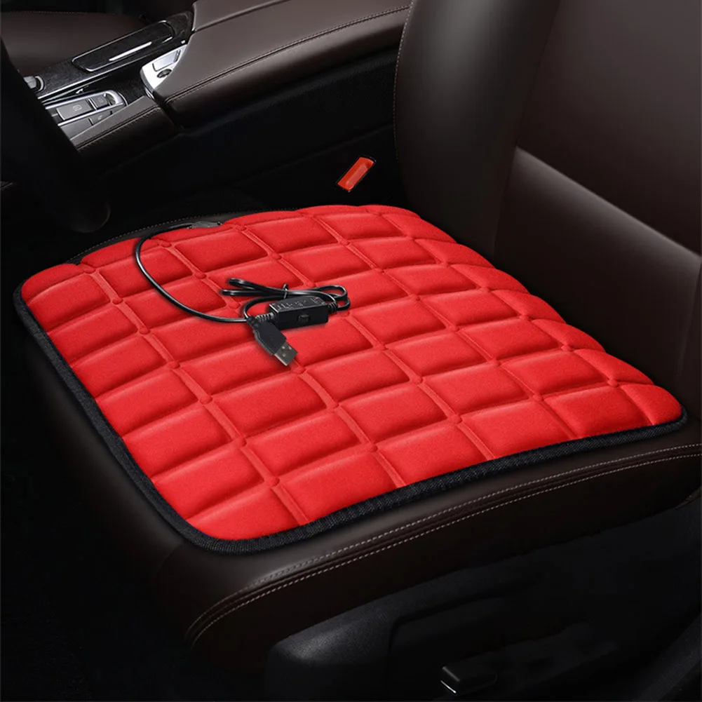 106267-3fd6cc.jpg USB Heated Car Seat Cover 43x43cm Electric Heating Pad