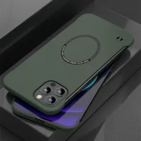 Ultra Thin Hard PC Magnetic Frameless Phone Case Magsafe For iPhone 16 15 14 Pro 13 12 Mini 11 Pro Max Matte Color Solid Cover 2